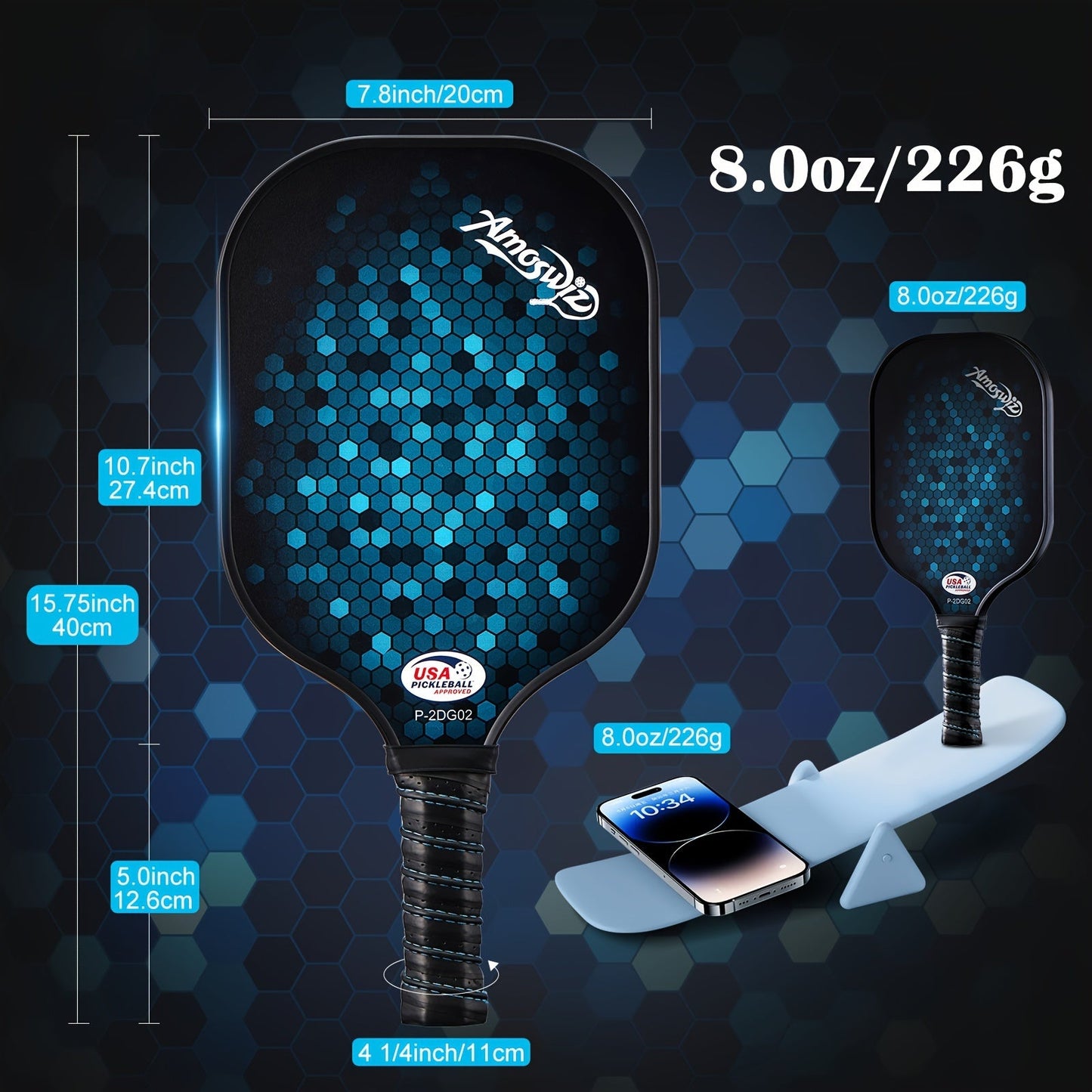 Momentra™ Pickleball Paddle Set 4-Pack Fiberglass Beginners