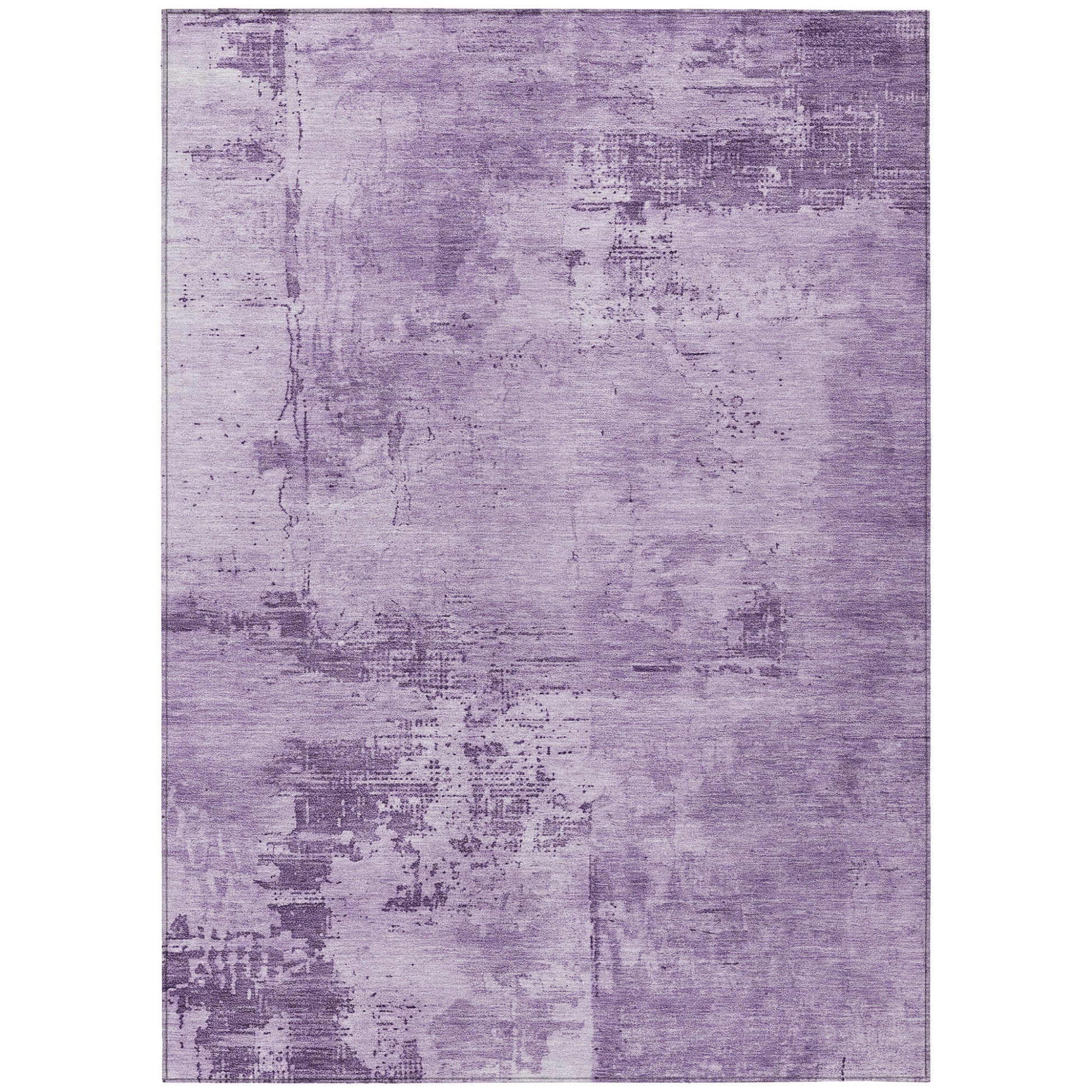 9' X 12' Lavender And Purple Abstract Washable Indoor Outdoor Area Rug-1