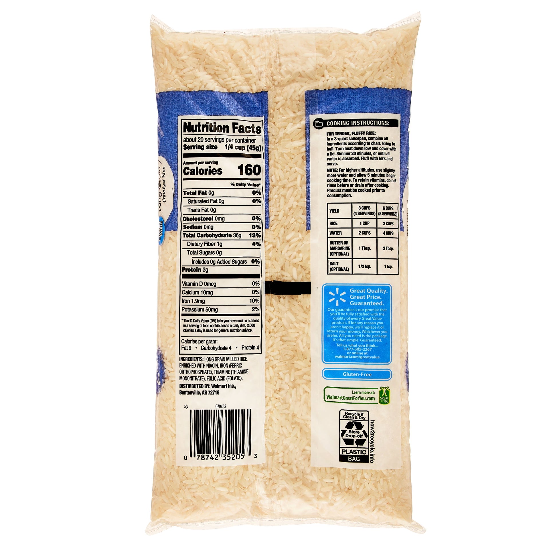 Long Grain Enriched Rice 32oz | Great Value image 1