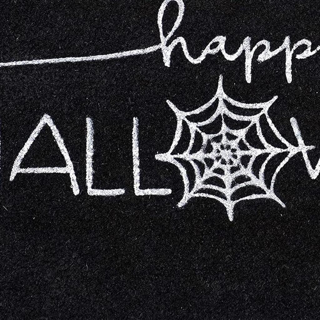 17" X 29" Natural And Brown Halloween Halloween Happy Halloween Outdoor Coir Door Mat