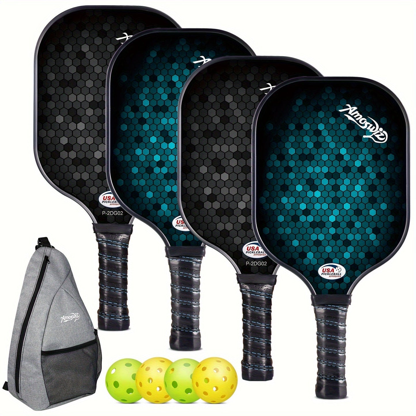 Momentra™ Pickleball Paddle Set 4-Pack Fiberglass Beginners