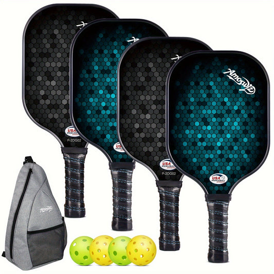 Momentra™ Pickleball Paddle Set 4-Pack Fiberglass Beginners