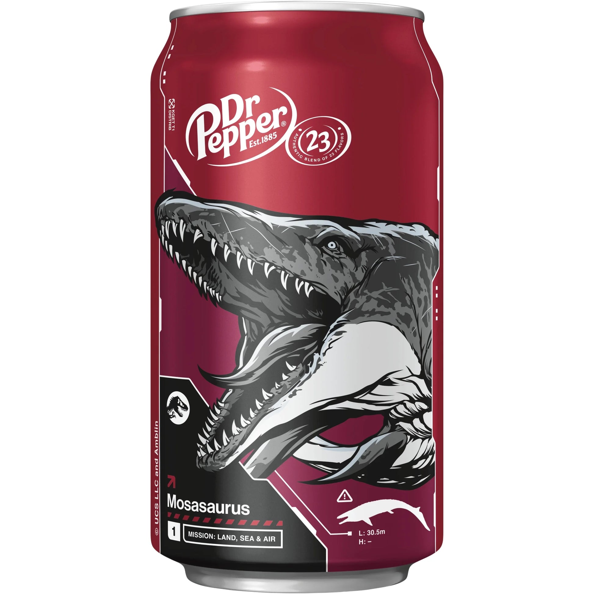 Dr Pepper Soda Pop, 12 Fl Oz, 12 Pack Cans, Jurassic World Rebirth Limited Edition
