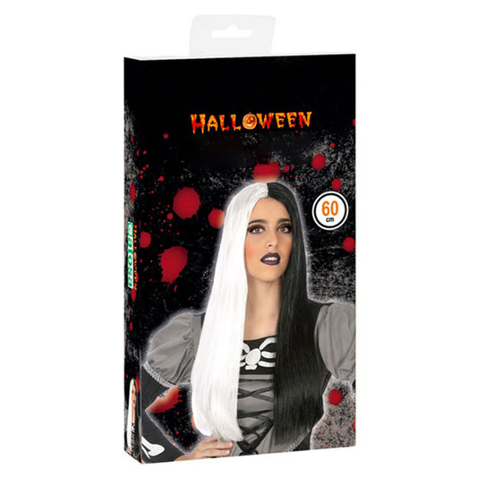 Halloween Wig Black White-0