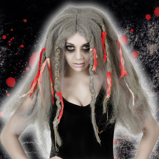 Halloween Wig 42573 Grey-0