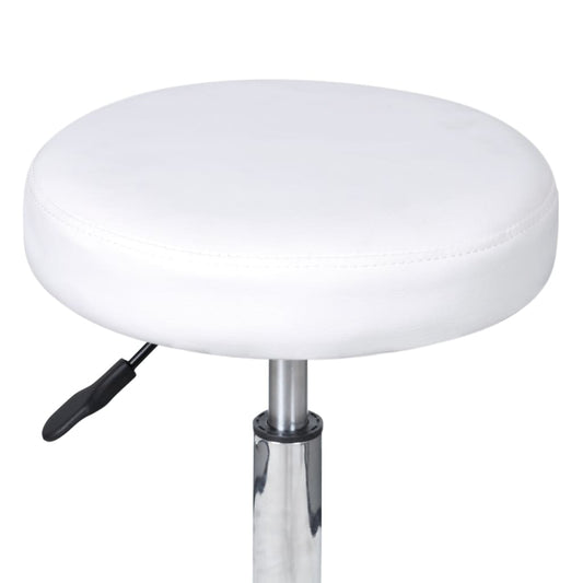 vidaXL Office Chair Swivel Rolling Stool with Wheels for Office Faux Leather