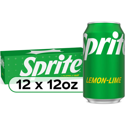Lemon Lime Soda Pop, 12 Fl Oz, 12 Pack Cans