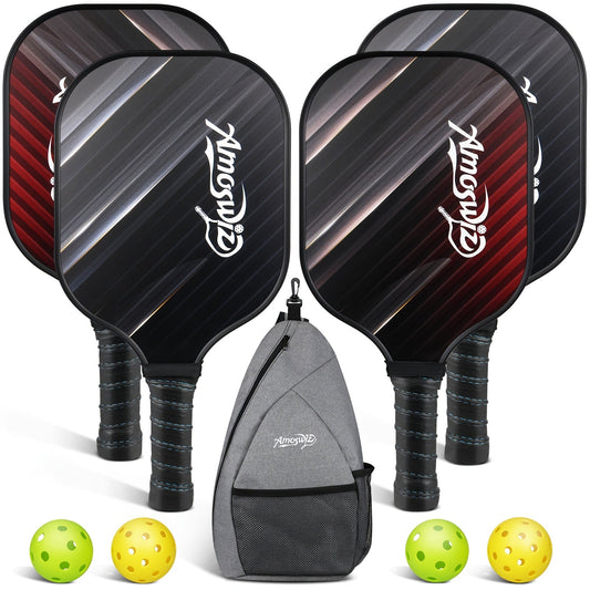 Momentra™ Pickleball Paddle Set with Balls & Bag (4pcs)
