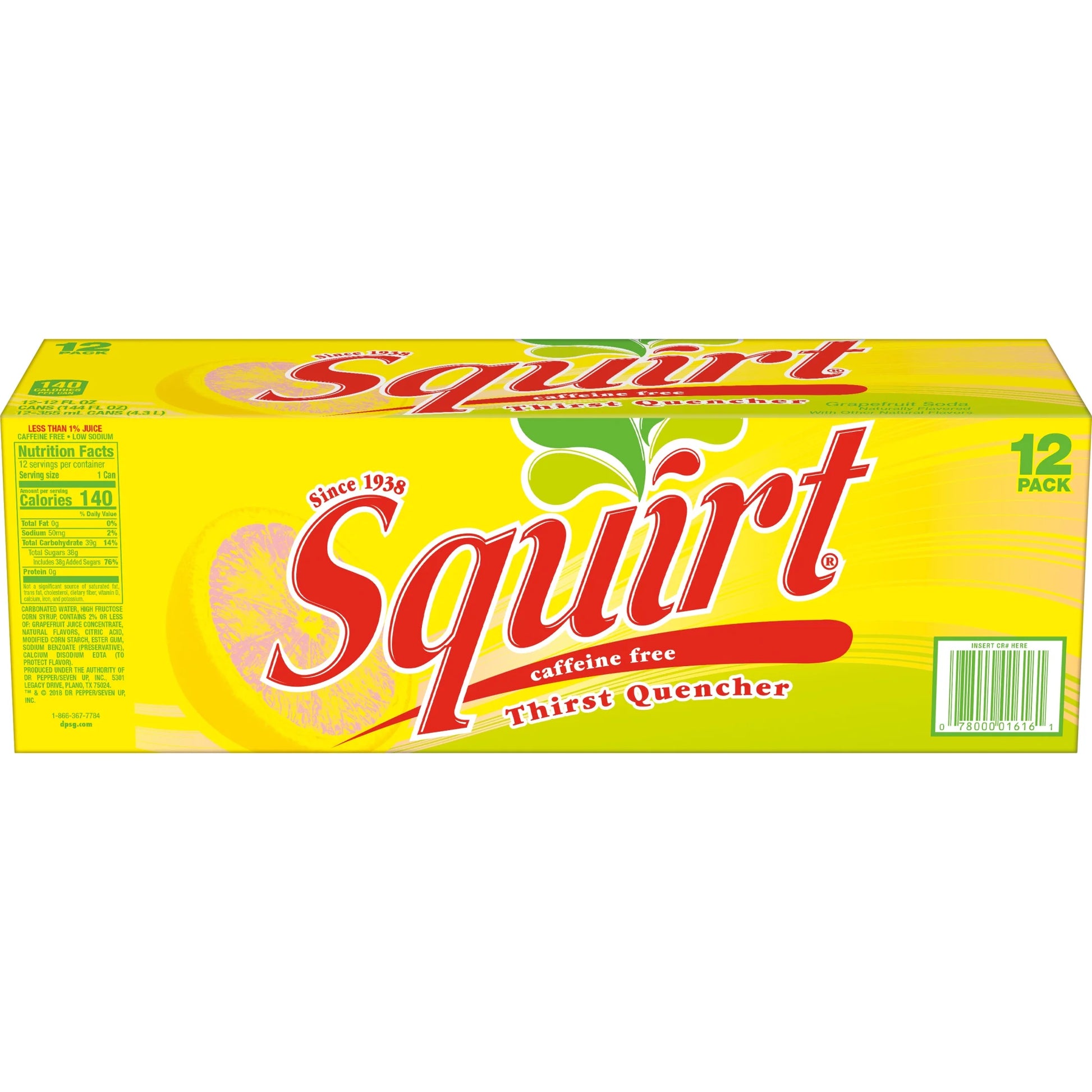 PR  Caffeine Free Grapefruit Soda Pop, 12 Fl Oz, 12 Pack Cans