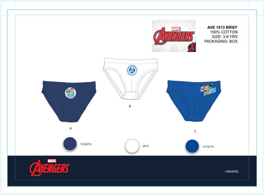 Avengers boy's underwear - 3-piece cotton underwear - 98-104-0