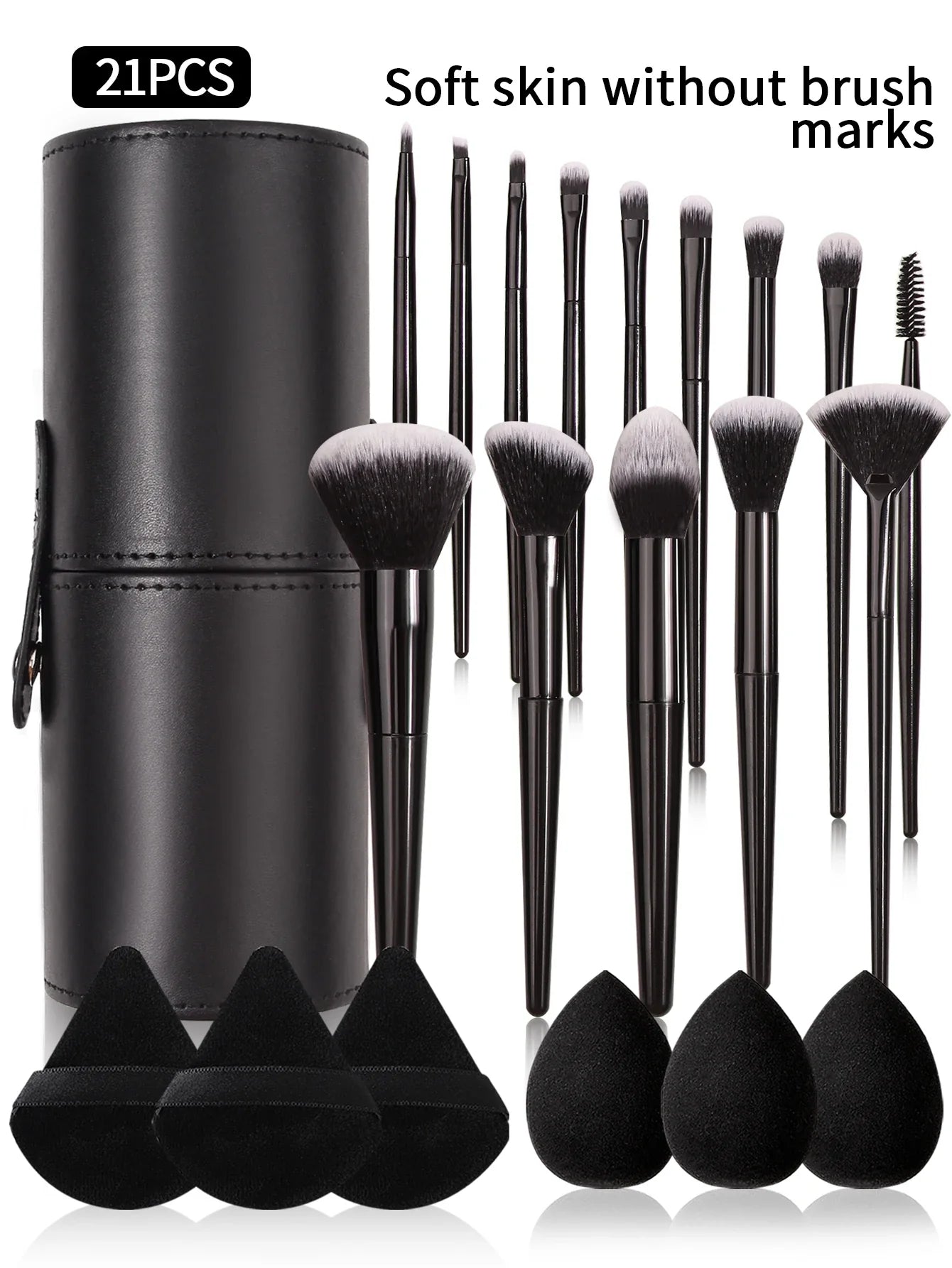 Black Makeup Brush Set Professional Tools