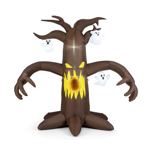 7.8 Feet Halloween Inflatables Scary Dead Tree Halloween Decoration with Ghost-0