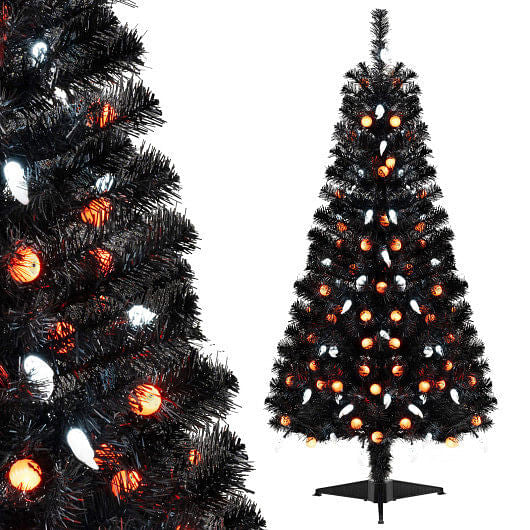 Everyday Festive™ 4.5 Feet Artificial Halloween Tree with 6 Lighting Modes and 5 Music
