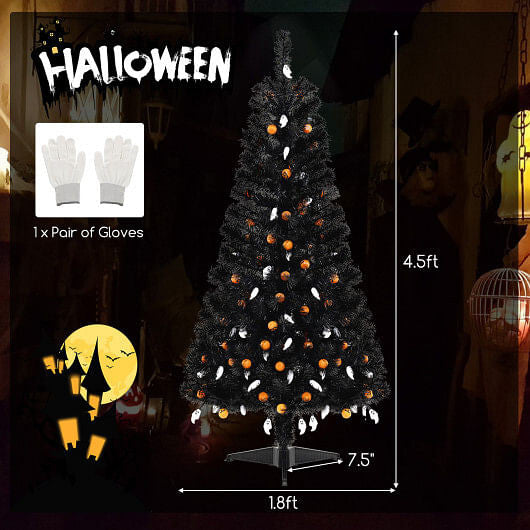Everyday Festive™ 4.5 Feet Artificial Halloween Tree with 6 Lighting Modes and 5 Music
