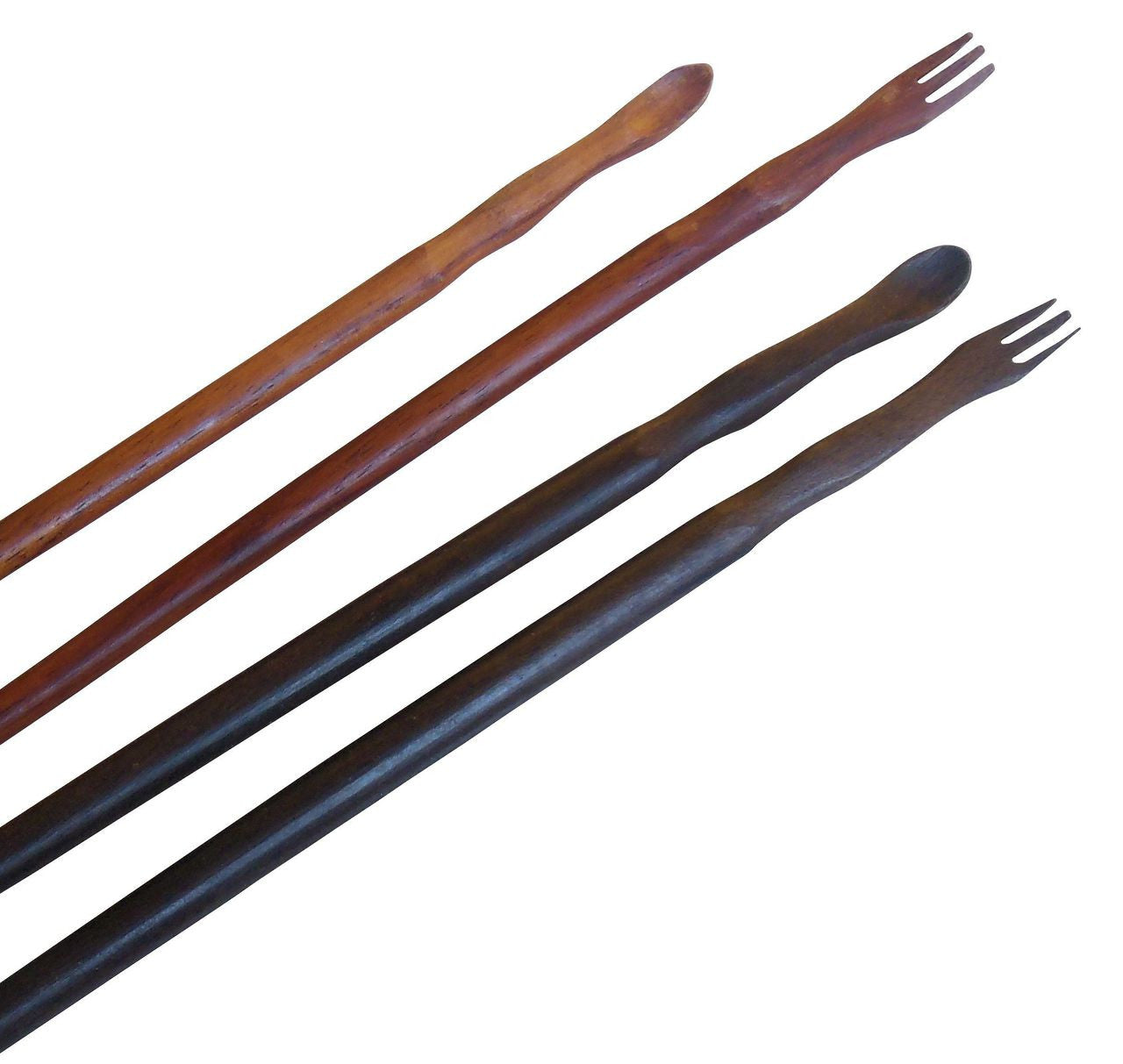 Funny Wood Chopsticks with Tiny Fork & Spoon at the top-1