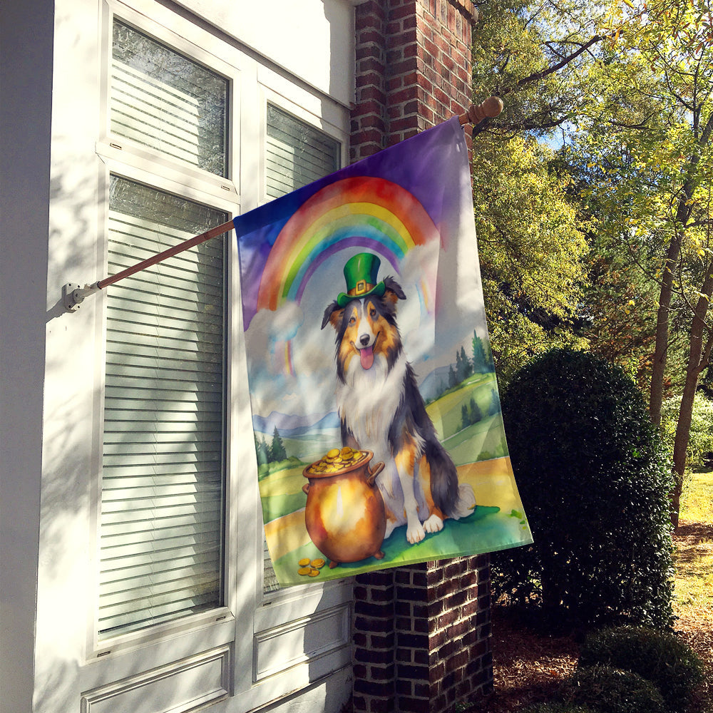 Collie St Patrick's Day House Flag