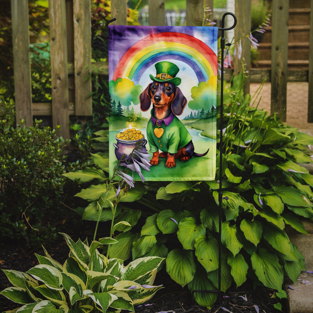 Dachshund St Patrick's Day Garden Flag