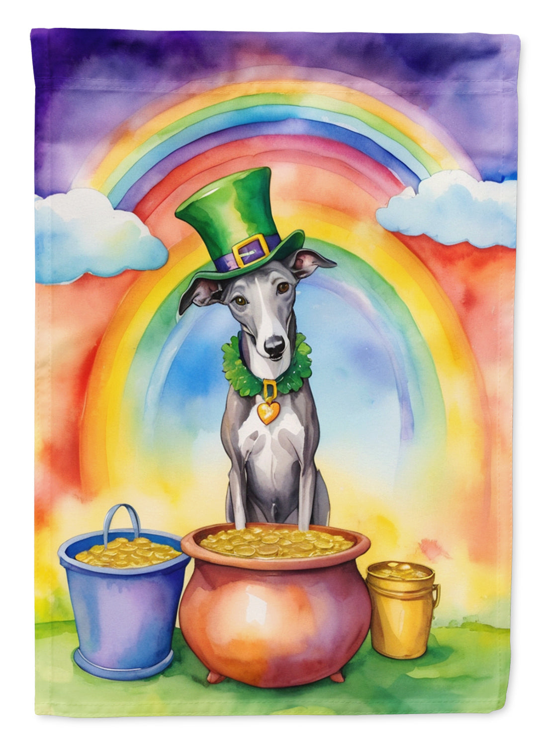 Greyhound St Patrick's Day House Flag