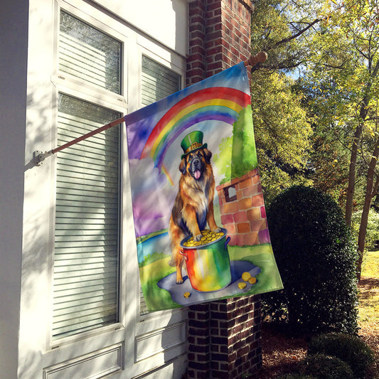 Leonberger St Patrick's Day House Flag
