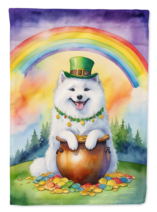 Samoyed St Patrick's Day House Flag