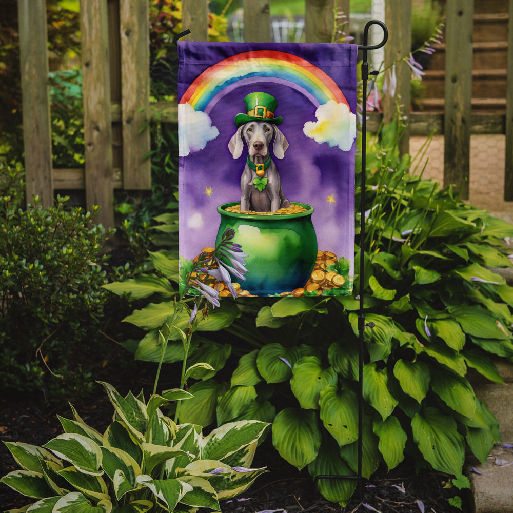 Weimaraner St Patrick's Day Garden Flag