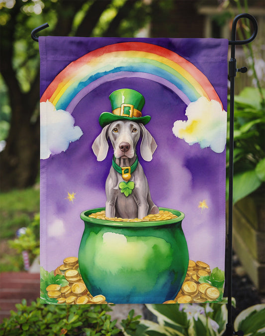 Weimaraner St Patrick's Day Garden Flag