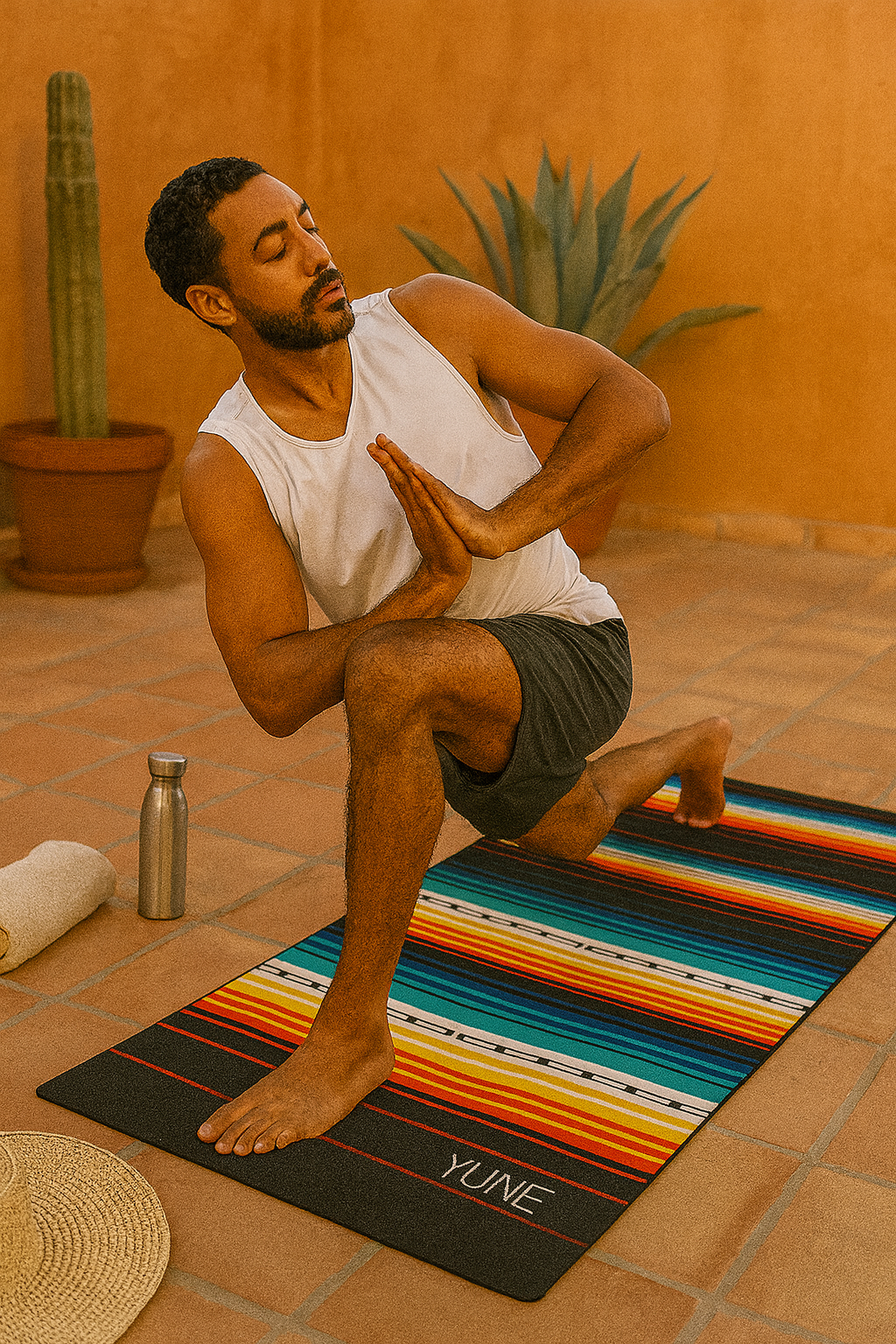 Yoga Mat | 6mm Thick | Striped | Non-Slip | Eco Friendly | Yune Yoga | Devo