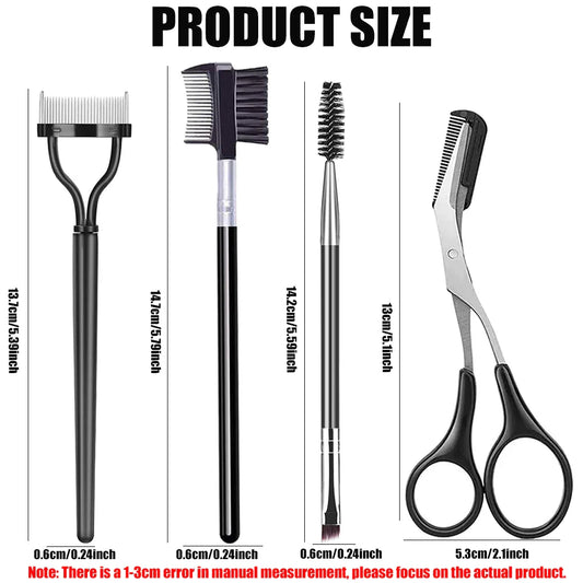 Eyebrow Brush Set With Lash Separator Tools