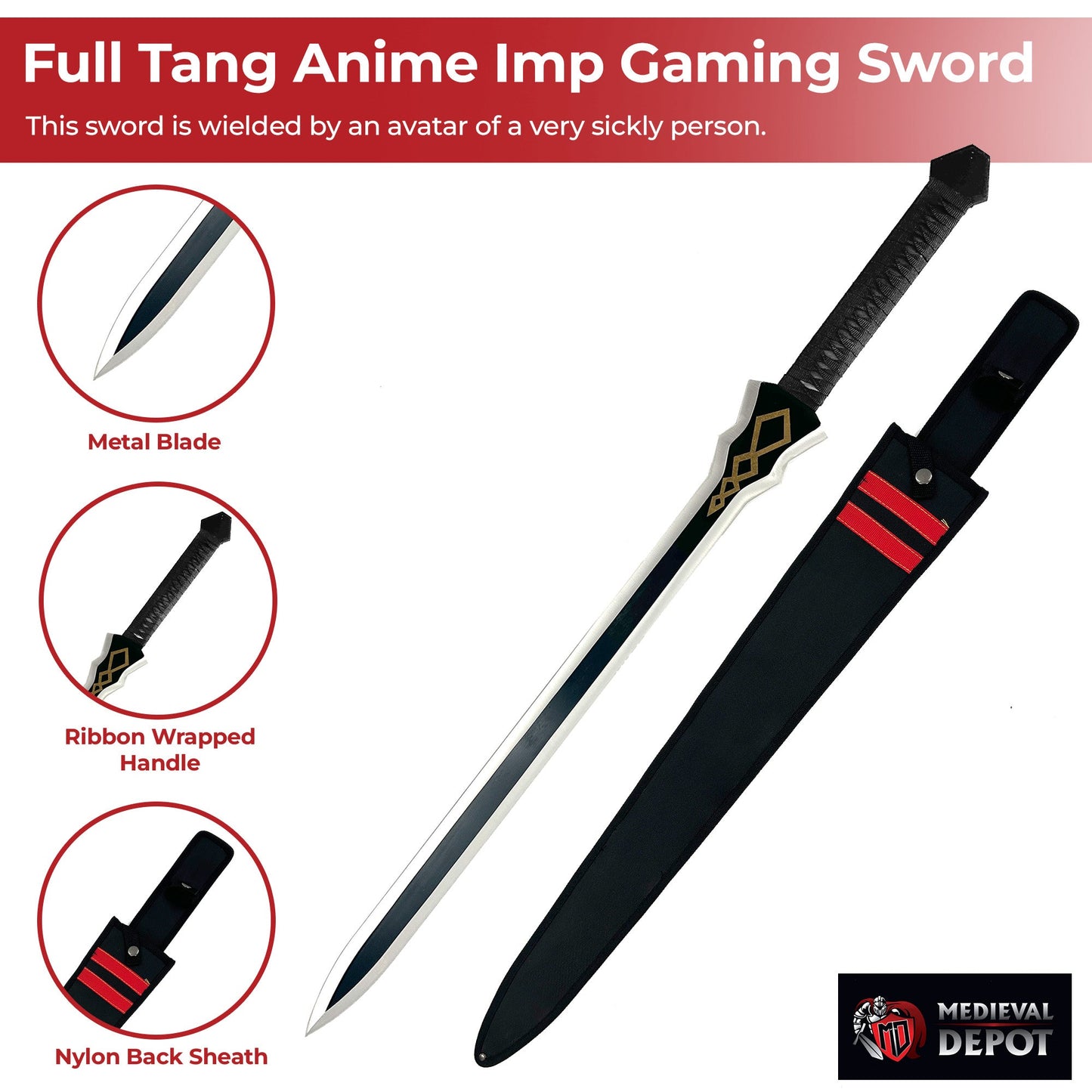 Full Tang Anime Imp Gaming Sword-2