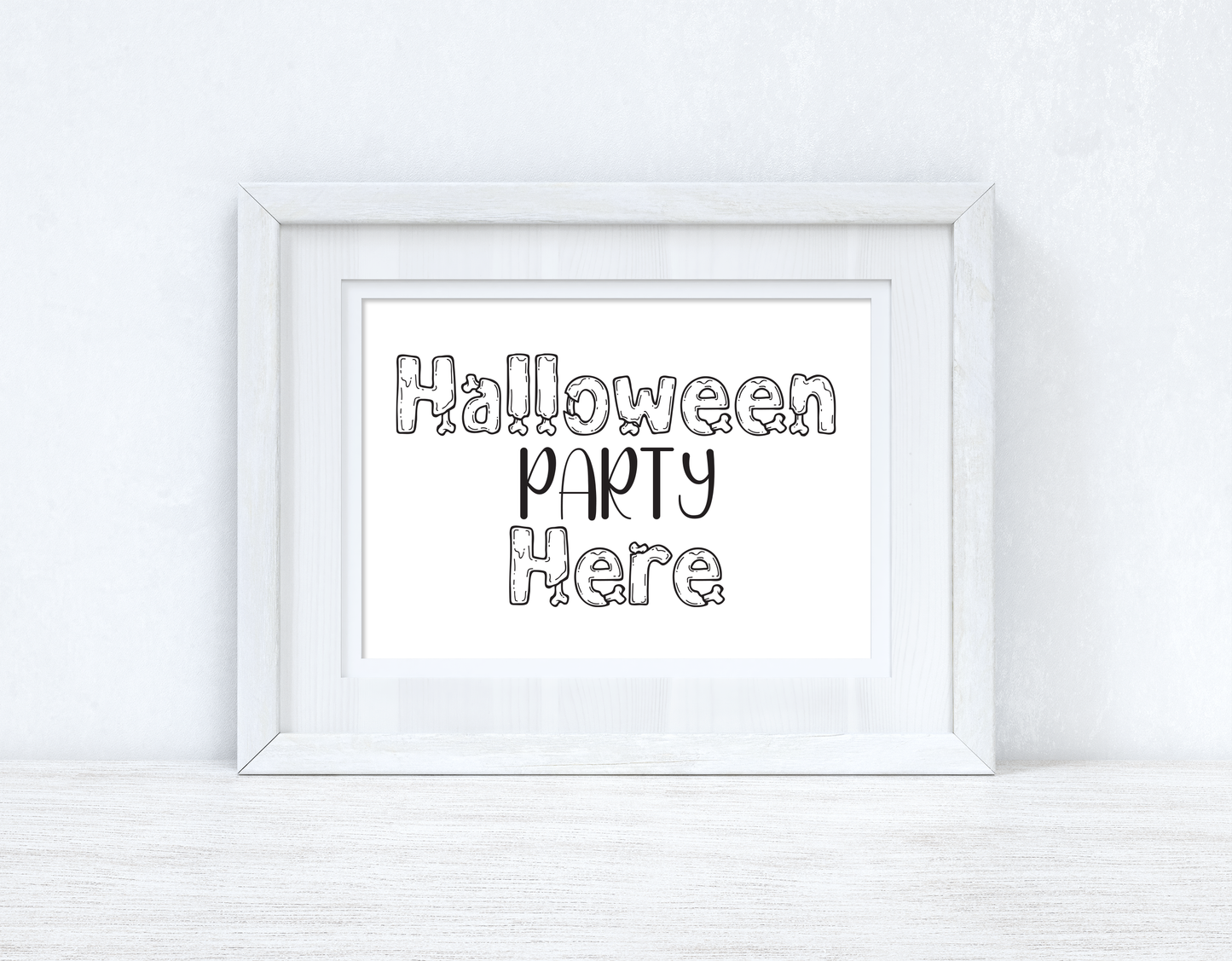 Everyday Festive™ Halloween Party Here Landscape Autumn Seasonal Wall Home Decor Print