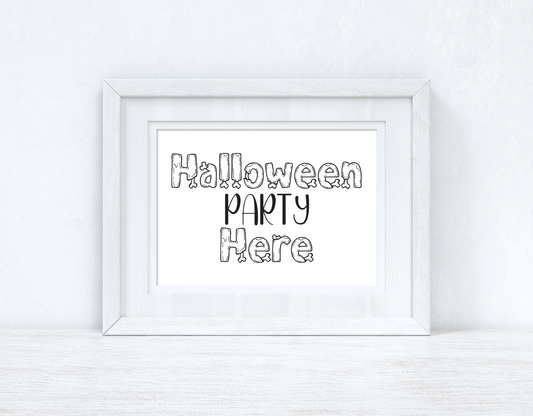 Everyday Festive™ Halloween Party Here Landscape Autumn Seasonal Wall Home Decor Print