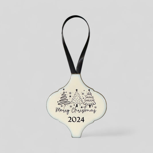 Arabesque Christmas Ornament - Merry Christmas 2024
