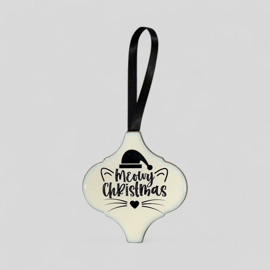 Arabesque Christmas Ornament - Meowy Christmas