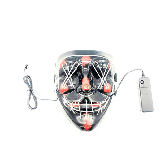 Rave EL Wire Halloween Party Mask Assorted Colors 1 Piece
