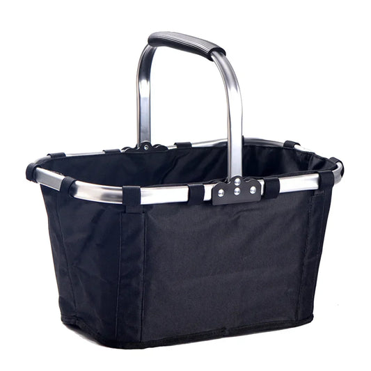Foldable Grocery Basket with Handle for Shopping & Picnic-0