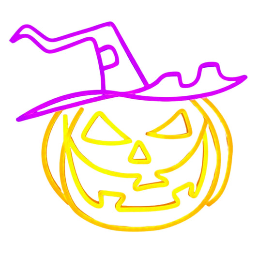 NNEOBA Pumpkin Neon LED Sign Halloween Room Party Decor