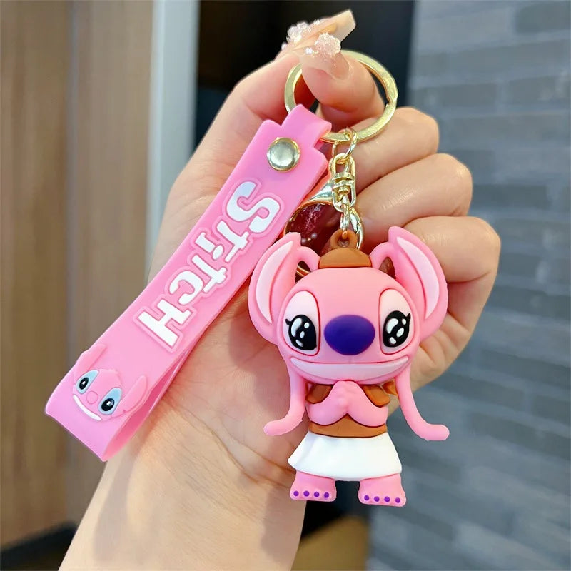 Anime Disney Keychain Mickey Minnie Lilo Stitch-46
