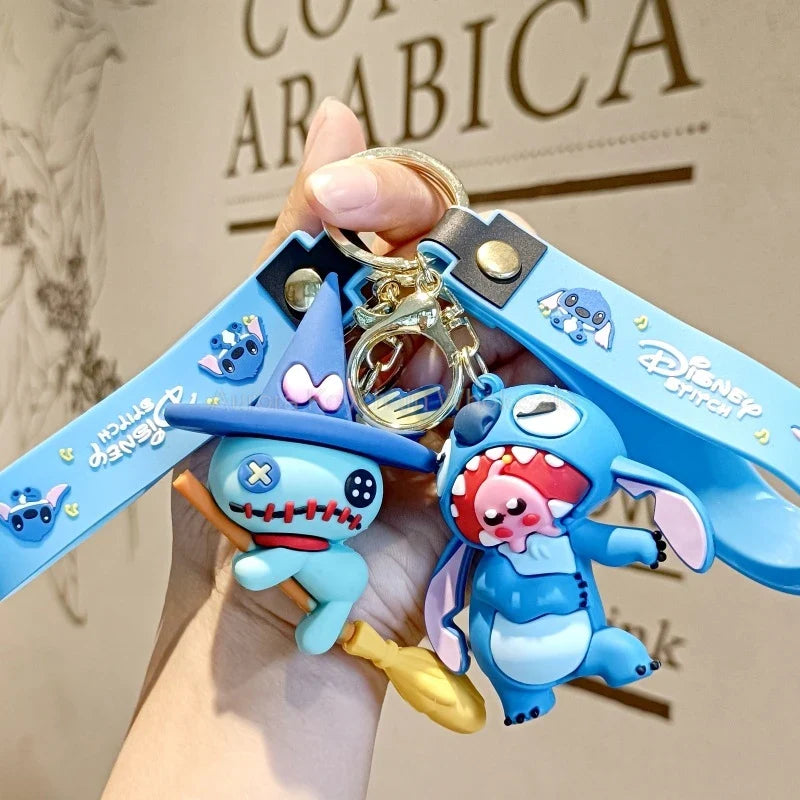 Anime Disney Keychain Mickey Minnie Lilo Stitch-3