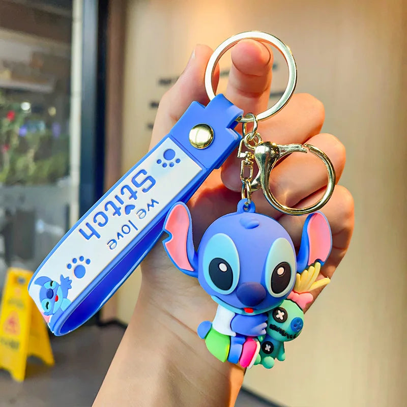 Anime Disney Keychain Mickey Minnie Lilo Stitch-101