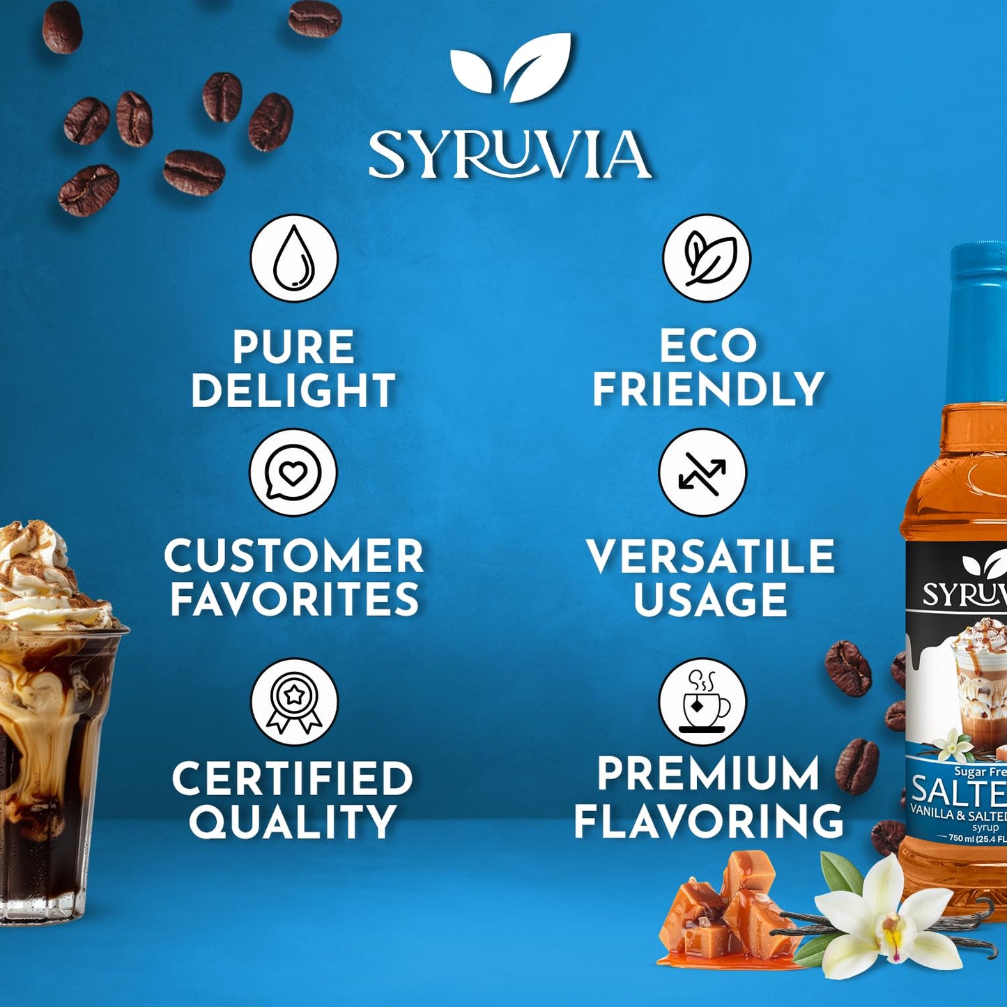 Sugar-Free SALTELLA Syrup™  Vanilla Salted Caramel
