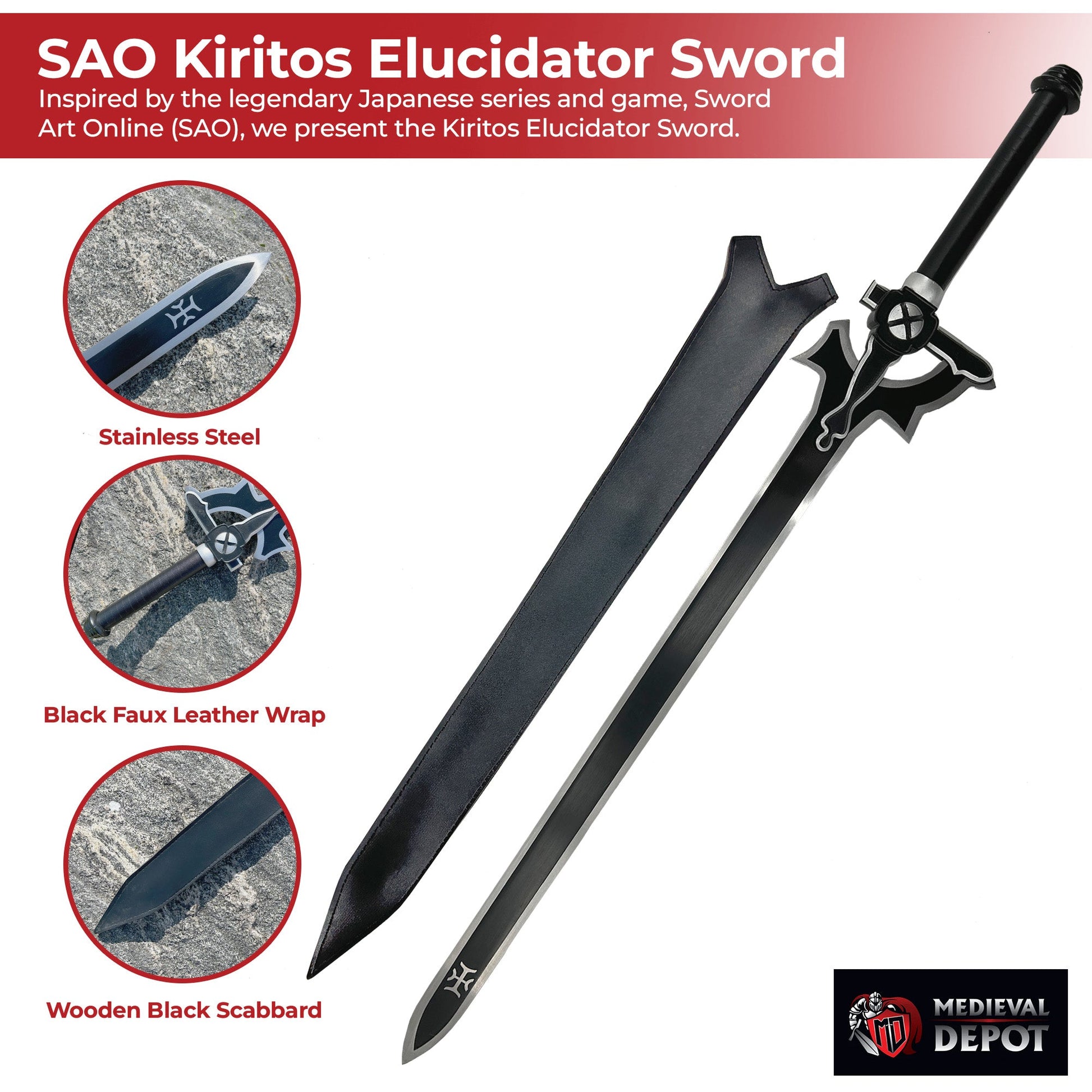 SAO Kiritos Elucidator Anime Sword Replica-2