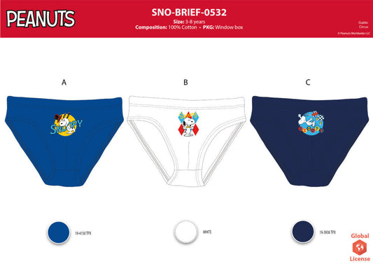 Snoopy boy's underwear - 3-piece cotton underwear - 98-104-0