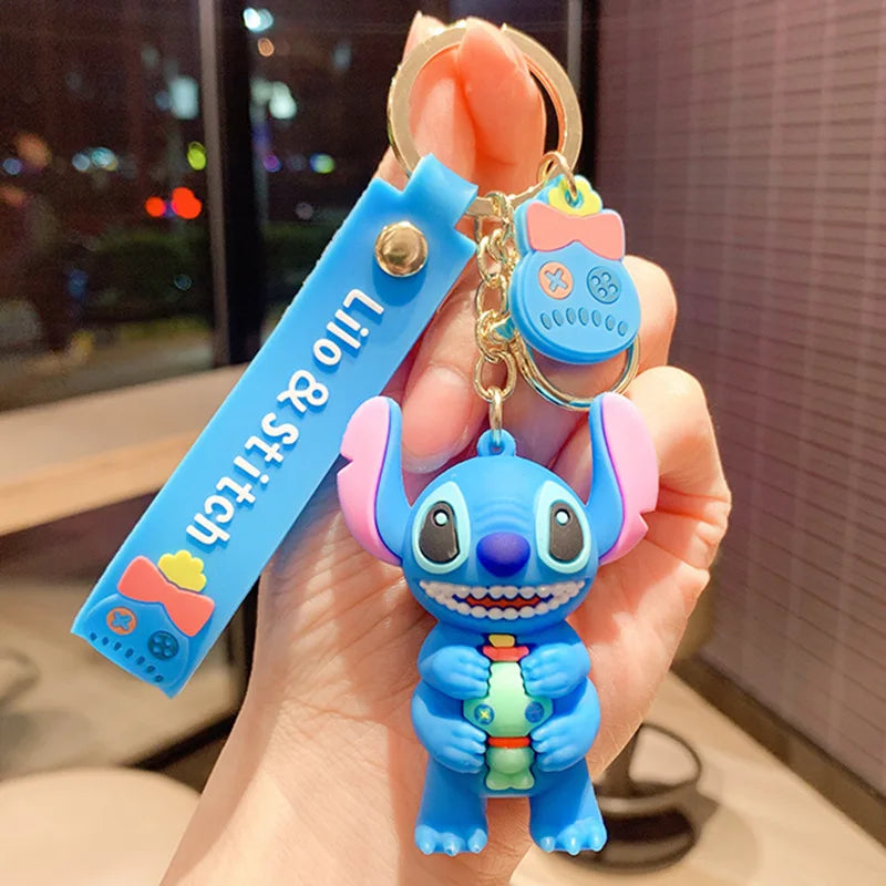 Anime Disney Keychain Mickey Minnie Lilo Stitch-5