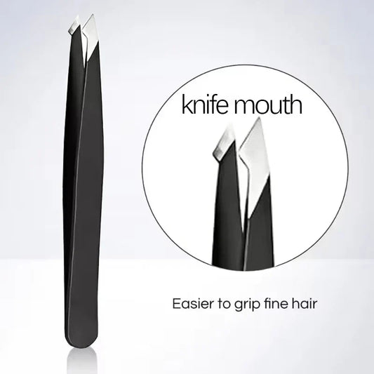 Stainless Steel Black Eyebrow Tweezer Tools