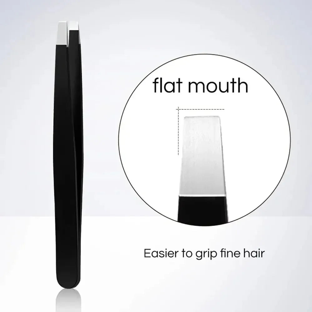 Stainless Steel Black Eyebrow Tweezer Tools