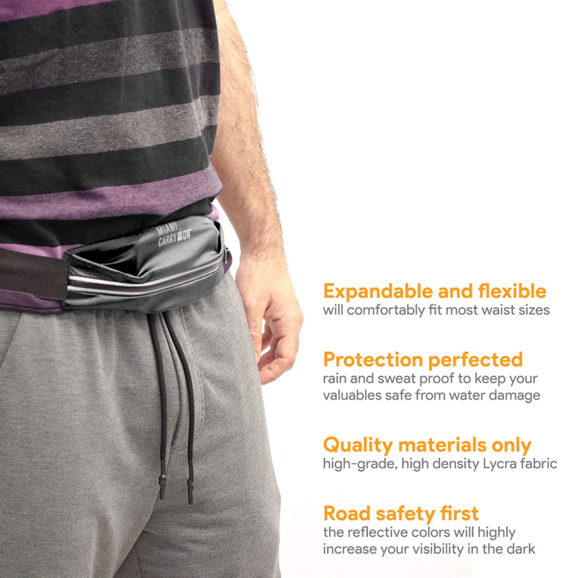 Water-Resistant Workout Belt Bag-2