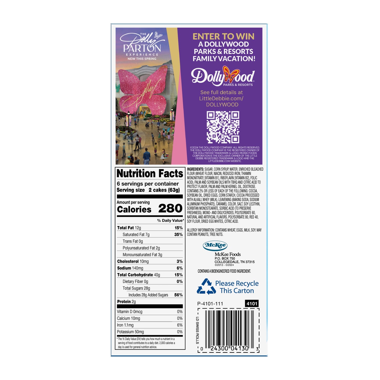 12 Pack Swiss Rolls Twin Wrapped | Little Debbie image 1
