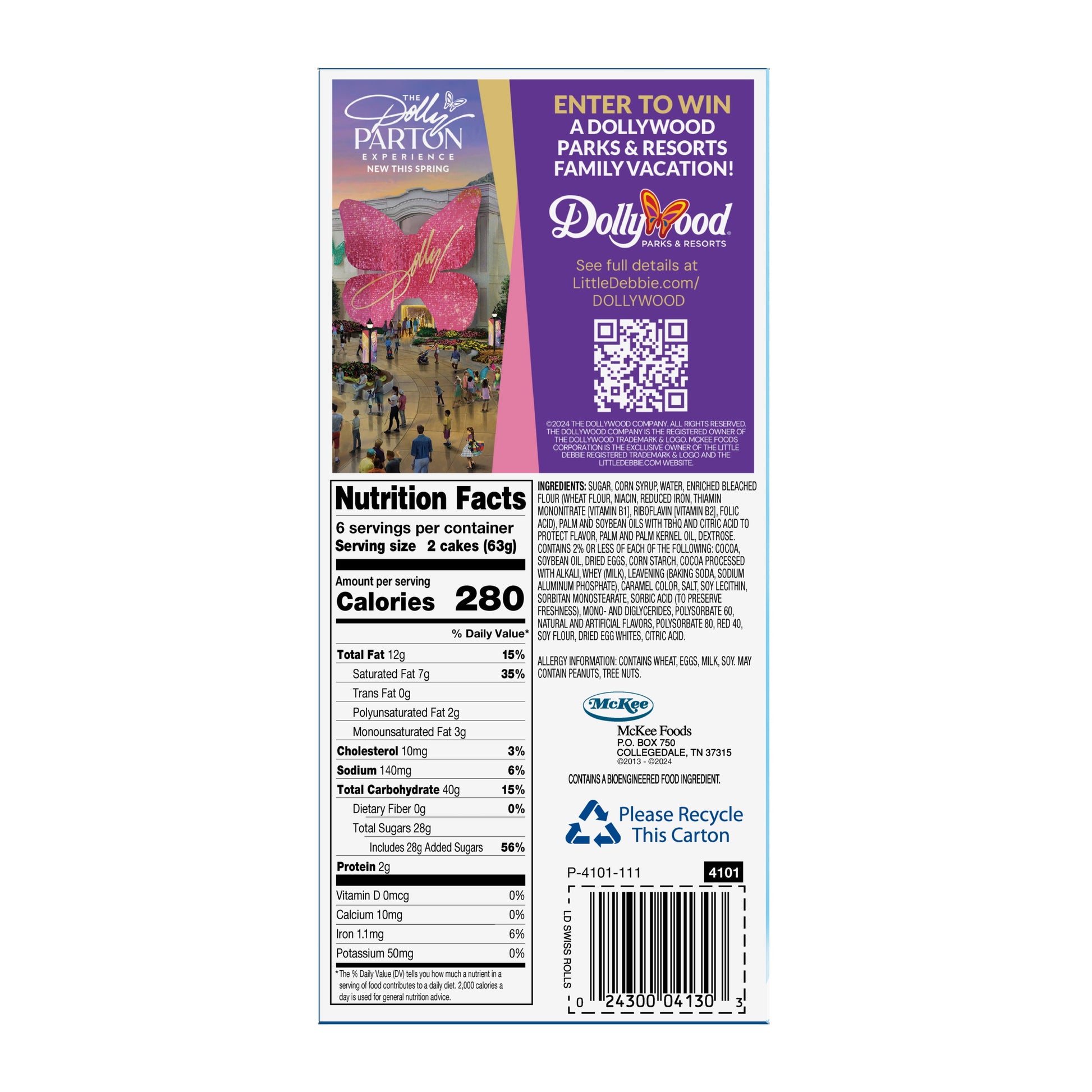 12 Pack Swiss Rolls Twin Wrapped | Little Debbie image 1