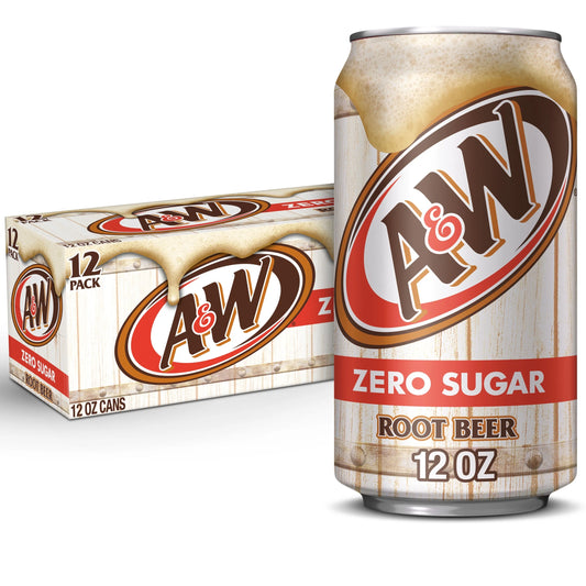 Root Beer Soda Pop, 12 Fl Oz, 12 Pack Cans