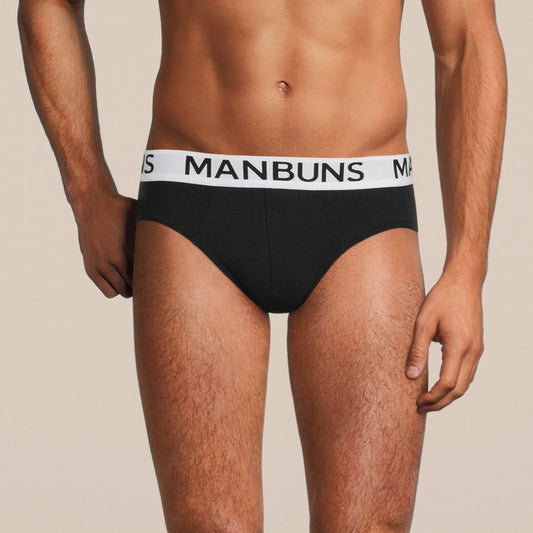 Men's Classic Black Brief Underwear-0